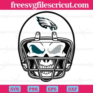 Philadelphia Eagles Skull Helmet, Svg Files