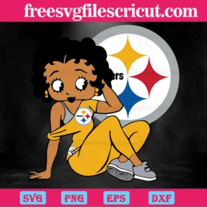 Pittsburgh Steelers Betty Boop, Svg Png Dxf Eps Designs Download Invert