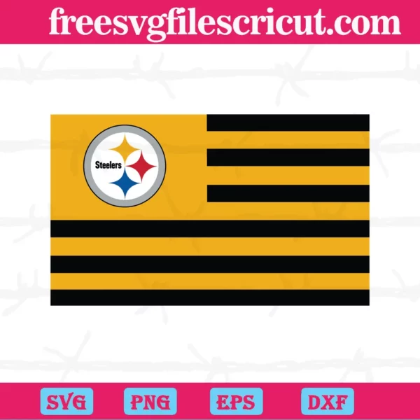 Pittsburgh Steelers Flag, Svg Files For Crafting And Diy Projects