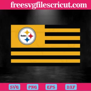 Pittsburgh Steelers Flag, Svg Files For Crafting And Diy Projects Invert