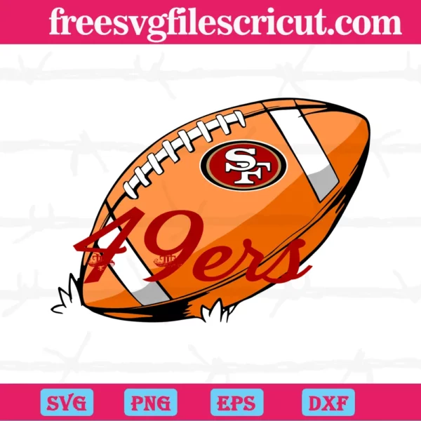 San Francisco 49Ers Nfl Ball, Cutting File Svg