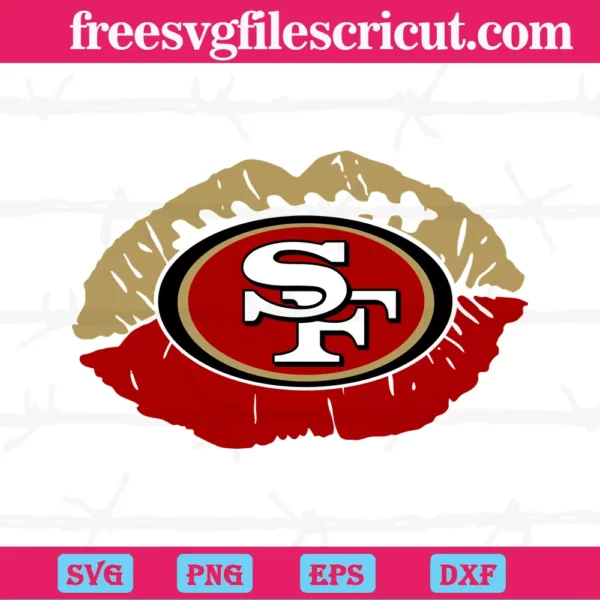 San Francisco 49Ers Nfl Lips, Scalable Vector Graphics