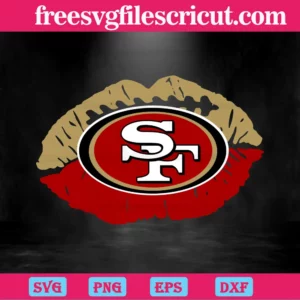 San Francisco 49Ers Nfl Lips, Scalable Vector Graphics Invert