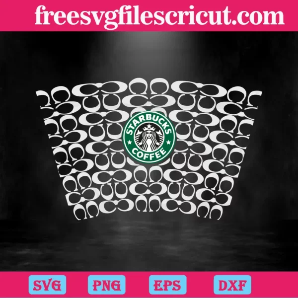 Seamless Full Wrap For Starbucks Cup, Svg Png Dxf Eps Cricut Silhouette