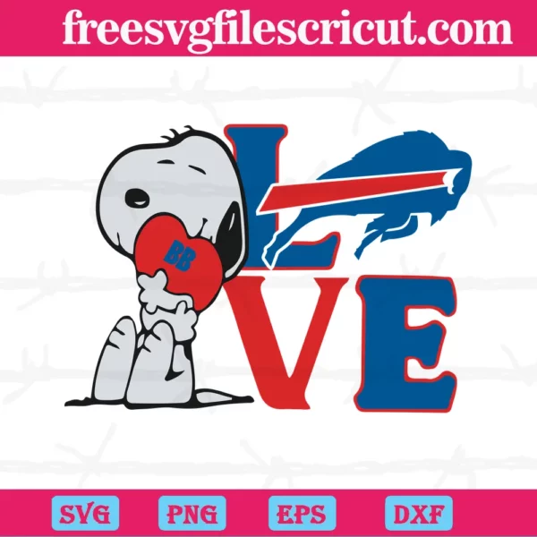 Snoopy Love Buffalo Bills, High-Quality Svg Files