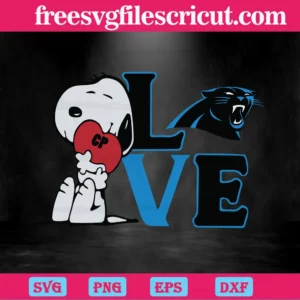 Snoopy Love Carolina Panthers, Downloadable Files Invert