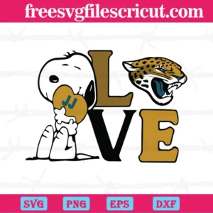 Snoopy Love Jacksonville Jaguars, Svg File Formats