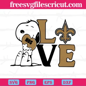 Snoopy Love New Orleans Saints, Design Files