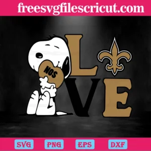 Snoopy Love New Orleans Saints, Design Files Invert