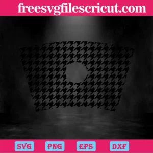 Starbucks Houndstooth Full Wrap, Vector Svg Invert