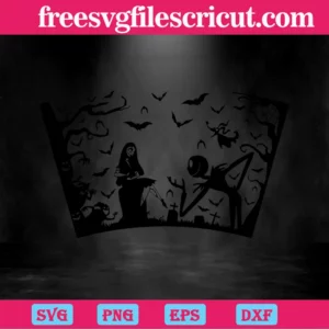 Starbuks Cup Jack And Sally, Scalable Vector Graphics Invert