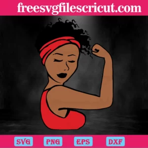 Strong Black Girl African Queen, Svg File Formats Invert