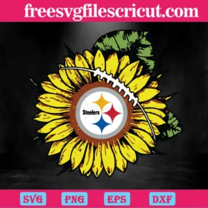 Sunflower Pittsburgh Steelers, High-Quality Svg Files Invert