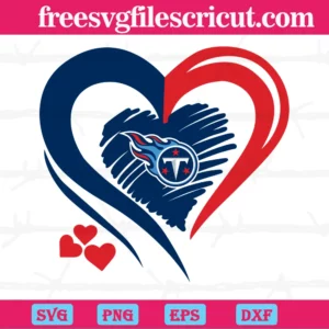 Tennessee Titans Heart Logo, Premium Svg Files