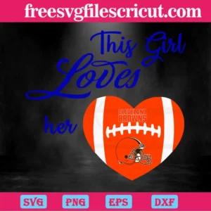 This Girl Loves Her Cleveland Browns, Scalable Vector Graphics Invert