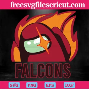 Among Us Atlanta Falcons, Premium Svg Files Invert