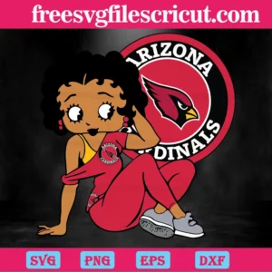 Arizona Cardinals Betty Boop, Vector Files Invert