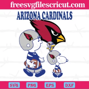 Arizona Cardinals Charlie Brown And Snoopy, Digital Files