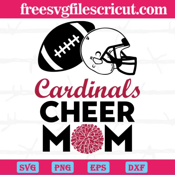 Arizona Cardinals Cheer Mom, Svg Files