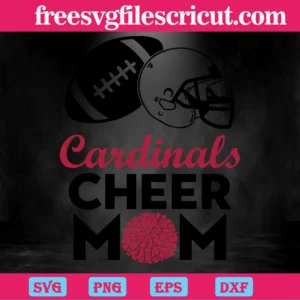 Arizona Cardinals Cheer Mom, Svg Files Invert