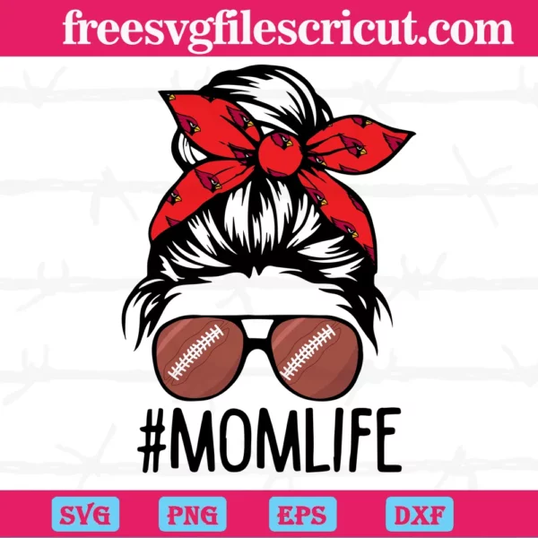 Arizona Cardinals Mom Life, Svg Png Dxf Eps Designs Download