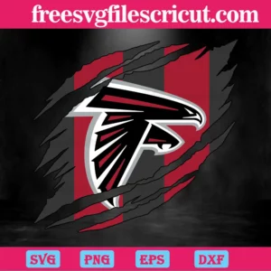 Atlanta Falcons Torn Nfl, Svg Png Dxf Eps Invert