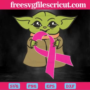 Baby Yoda Breast Cancer, Scalable Vector Graphics Invert