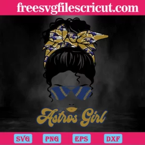 Baltimore Ravens Astro Girl, Vector Svg Invert