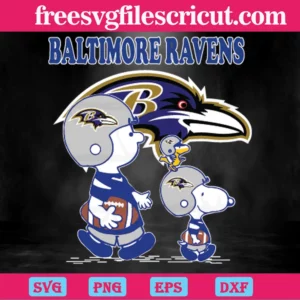 Baltimore Ravens Charlie Brown And Snoopy, Digital Files