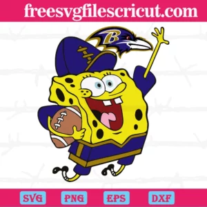 Baltimore Ravens Football Spongebob, Svg Png Dxf Eps Digital Download