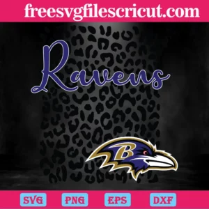 Baltimore Ravens Leopard Spirit, Vector Files Invert