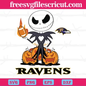 Baltimore Ravens With Jack Skellington, Graphic Design