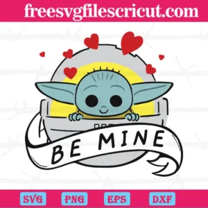 Be Mine Baby Yoda Valentine, Downloadable Files Invert