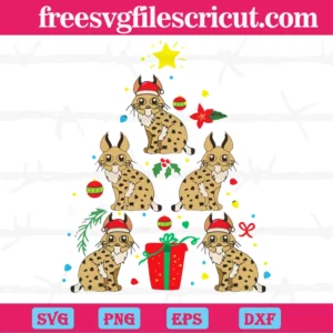 Bobcat Christmas Tree, Cuttable Svg Files