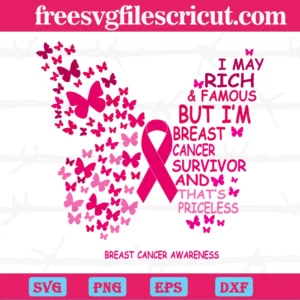 Breast Cancer Ribbon Butterfly, Graphic Design