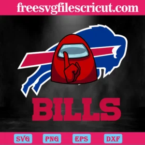 Buffalo Bills Among Us Nfl Teams Logo, Graphic Design Invert