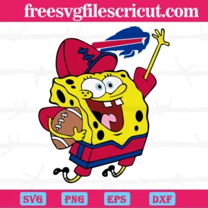 Buffalo Bills Football Spongebob, Premium Svg Files