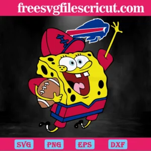 Buffalo Bills Football Spongebob, Premium Svg Files Invert