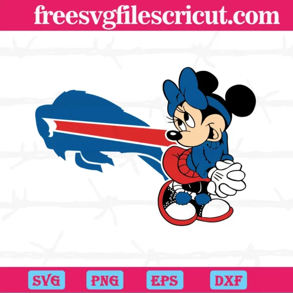 Buffalo Bills Minnie Mouse Nfl Football Teams, Laser Cut Svg Files