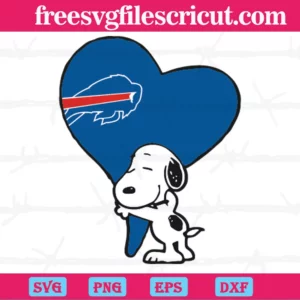 Buffalo Bills Snoopy With Heart Nfl Team, Digital Files