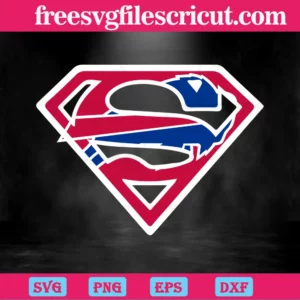 Buffalo Bills Superman Logo, Svg Png Dxf Eps Cricut Silhouette