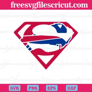 Buffalo Bills Superman Logo, Svg Png Dxf Eps Cricut Silhouette Invert