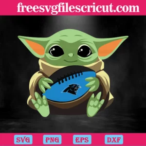 Carolina Panthers Baby Yoda, Svg Png Dxf Eps Cricut Files Invert