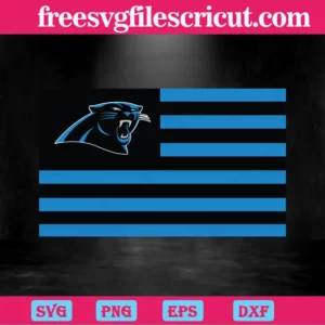 Carolina Panthers Flag, Premium Svg Files Invert