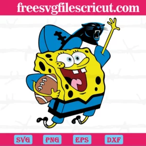 Carolina Panthers Football Spongebob, Svg Png Dxf Eps Digital Download