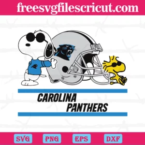 Carolina Panthers Snoopy Woodstock Mfl Football Team, Cutting File Svg
