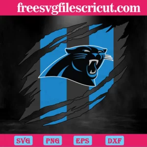 Carolina Panthers Torn Nfl, Svg Png Dxf Eps Cricut Silhouette Invert