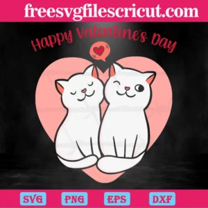 Cat Couple Love Happy Valentines Day, Downloadable Files