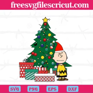 Charlie Brown Around The Christmas Tree, Svg Png Dxf Eps Cricut Files