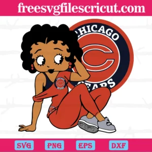 Chicago Bears Betty Boop Nfl Teams, Svg Png Dxf Eps Cricut Files